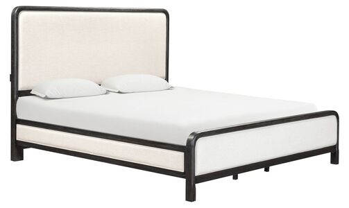 I3365-417-427-425 Ambrose King Upholstered Bed Frame - Obsidian Mist