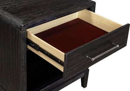 I3365-451 Ambrose 1 Drawer Nightstand - Obsidian Mist Finish