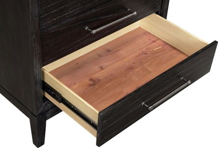 I3365-450 Ambrose 3 Drawer Nightstand - Obsidian Mist Finish