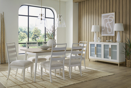 Astoria 7 Piece Dining Set with 6 Upholstered Chairs