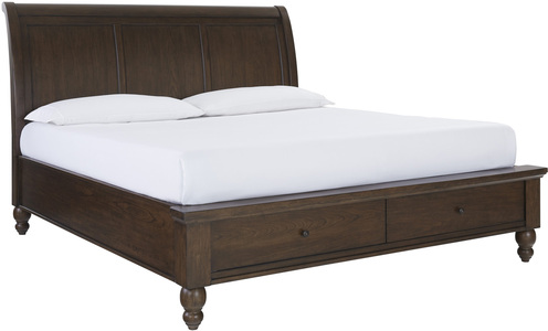 Cambridge Queen Storage Sleigh Bed with Cedar Lined Drawers and USB Charging Ports Available in Multiple Finishes Walla Walla WA