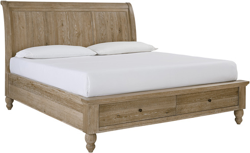 Cambridge King Storage Sleigh Bed with Cedar Lined Drawers and USB Charging Ports Available in Multiple Finishes Walla Walla WA