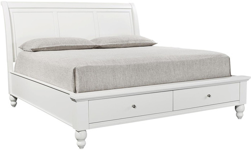 Cambridge King Storage Sleigh Bed with Cedar Lined Drawers and USB Charging Ports Available in Multiple Finishes Walla Walla WA