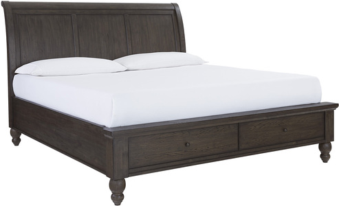 Cambridge King Storage Sleigh Bed with Cedar Lined Drawers and USB Charging Ports Available in Multiple Finishes Walla Walla WA