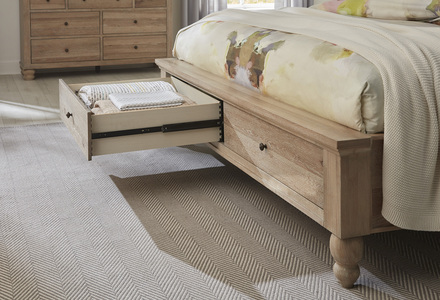Cambridge King Storage Sleigh Bed with Cedar Lined Drawers and USB Charging Ports Available in Multiple Finishes Walla Walla WA