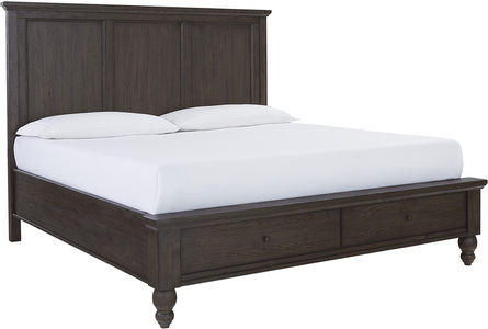 Cambridge California King Storage Panel Bed with Cedar Lined Drawers and USB Charging Ports Available in Multiple Finishes Walla Walla WA
