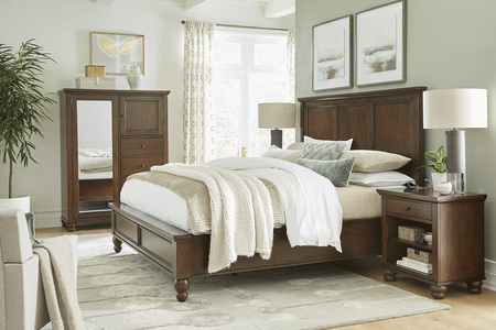 Cambridge King Panel Bed with USB Charging Ports Available in Multiple Finishes Walla Walla WA