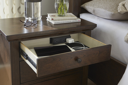 Cambridge LIV360 Nightstand with AC Outlets and Touch Pathway Lighting Available in Multiple Finishes Walla Walla WA
