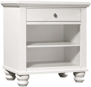 Cambridge 1 Drawer Nightstand with Adjustable Shelf and Open Storage Available in Multiple Finishes Walla Walla WA