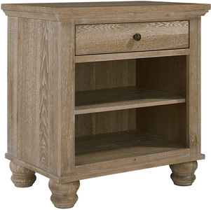 Cambridge 1 Drawer Nightstand with Adjustable Shelf and Open Storage Available in Multiple Finishes Walla Walla WA