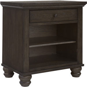 Cambridge 1 Drawer Nightstand with Adjustable Shelf and Open Storage Available in Multiple Finishes Walla Walla WA