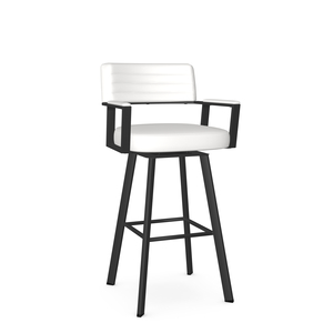 Albert counter height swivel stool with cushioned seat and supportive back