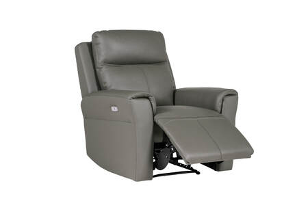 Rus-351-AH 1 Seater Electric Recliner - Ash Leather
