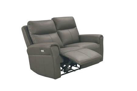 Rus-352-AH 2 Seater Electric Recliner - Ash Leather
