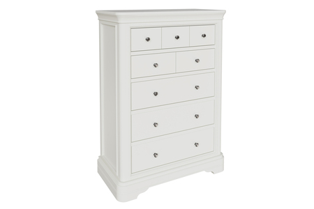 Mab-412-BN Tall Chest - 8 Drawer - Bone