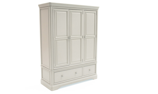 Mab-423-TP Wardrobe - 3 Door/2 Drawer - Taupe