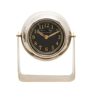 TL5759 Daniel And Ashley Mantel Clock Nickel 21cm