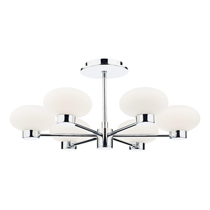 SYS0650 6 Light Semi Flush Polished Chrome
