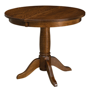 Single Pedestal Table - 2-10" Leaves, 36x36