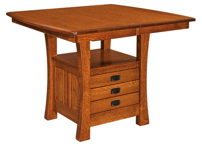 Cabinet Table - 1-12" Leaf, 42x42
