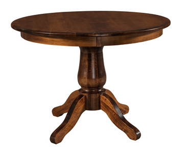 Single Pedestal Table - 1-18" BF Leaf, 48x48