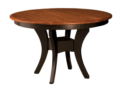 Single Pedestal Table - 1-12" Leaf, 54x54