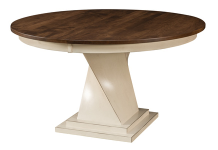 Single Pedestal Table - 1-12" Leaf, 60x60