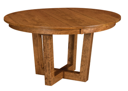 Single Pedestal Table - 2-12" Leaves, 48x48