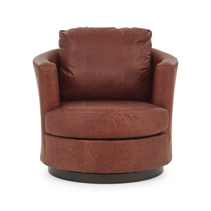 2998_ Swivel Barrel Chair With Wood Base