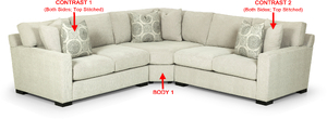 38312L & 38354 & 38312R 3 Piece Sectional Set