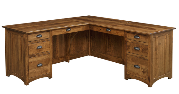 188 70" L Desk with 2 File Drawers