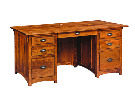 191 66" Desk with 2 File Drawers