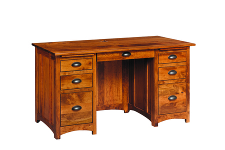 198 55" Desk with 2 File Drawers