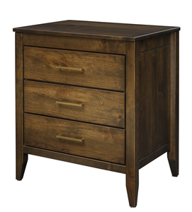 6204S (634S) 3 Drawer Nighstand with Locking Slideout Top
