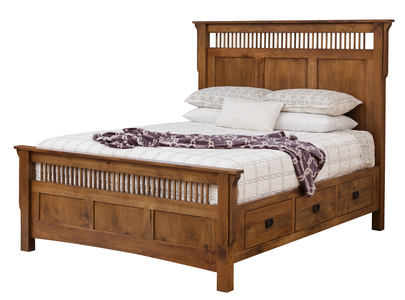 215R6 Queen Raised 6 Drawer Bed