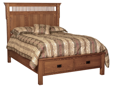 216D2 Full 2 Drawer Captain Bed