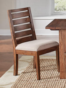 ANASM245K Ladderback Side Chair Uph Seat - Salvaged Mahogany