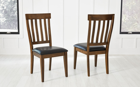 MRPWG265K Slatback Side Chair With Uph. Seat - Warm Gray