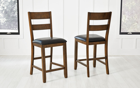 MRPWG355K Ladderback Stool With Uph Seat - Warm Gray