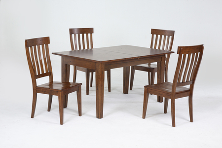 TOLRA235K Slatback Side Chair W/Wood Seat - Rustic Amber