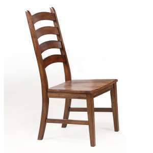 TOLRA275K Ladderback Side Chair W/Wood Seat - Rustic Amber