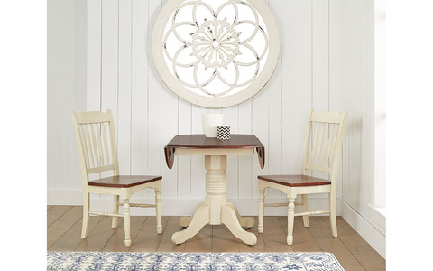 BRIMB610B/BRIMB610T 42 Dropleaf Table - Merlot & Buttermilk