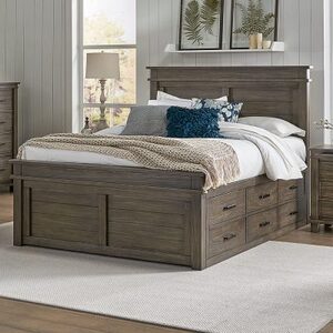 GLPGR505N/GLPGR505Q/GLPGR513H/GLPGR513P/GLPGR515F King Captain Bed - Greystone