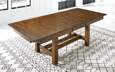MRPRW608B/MRPRW608M 40x78 Trestle Table W/Btfy Lvs W/M Glides - Rustic Whiskey