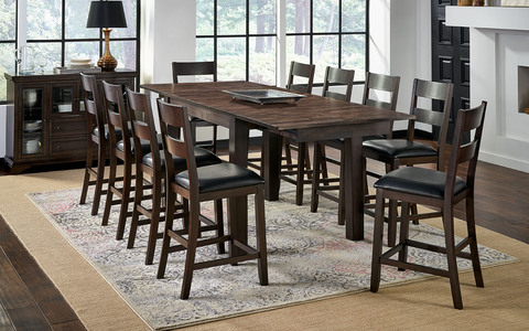 MRPWG670B/MRPWG670M Gathering Table W/Metal Glides - Warm Gray