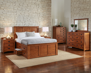 MIHHA515F/MIHHA515H/MIHHA525N/MIHHA525P/MIHHA525Q Ck Captain Bed - Harvest