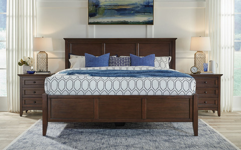 WSLCB509F/WSLCB509H/WSLCB509P/WSLCB509Y/WSLCB509Z Queen Storage Bed - Cherry Brown
