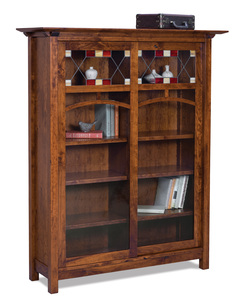 FVB-5466-A 8 Shelf, 2 Door Bookcase