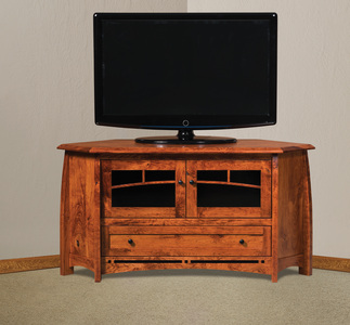 FVE-2956-BC 2 Door, 1 Drawer Corner Stand