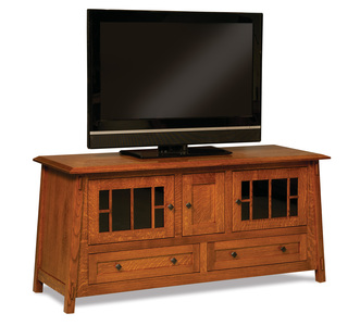 FVE-032-CB-BP 3 Door, 2 Drawer Media Stand